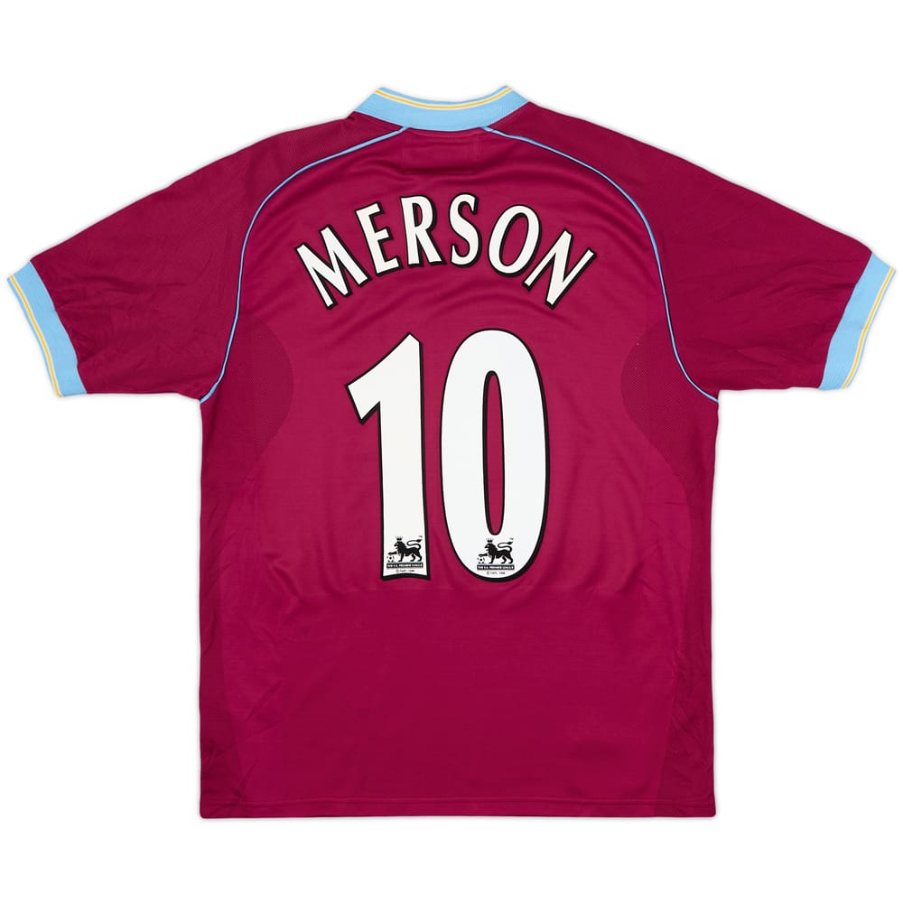 2001-02 Aston Villa Home Shirt Merson #10 - 8/10 - (M)