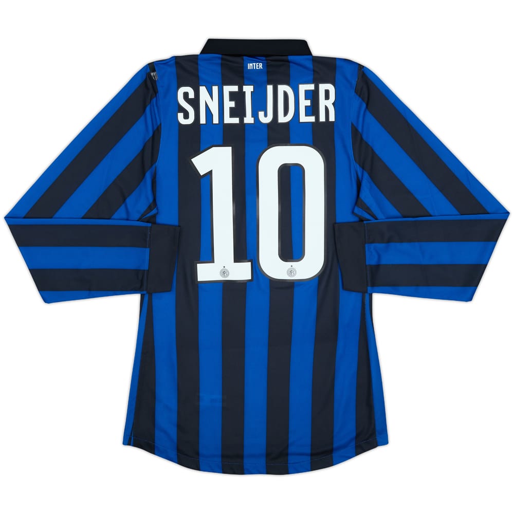 2011-12 Inter Milan Player Issue Home L/S Shirt Sneijder #10 (S)