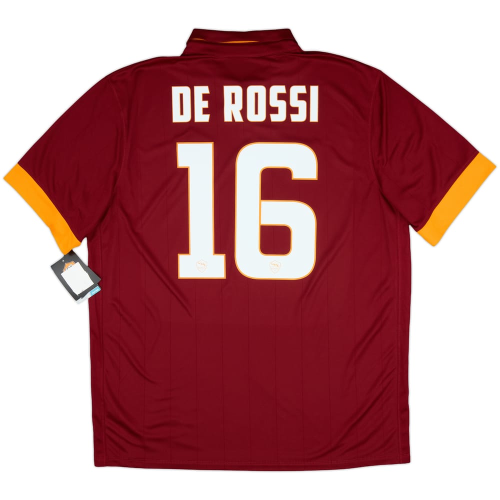 2014-15 Roma Home Shirt De Rossi #16 (XL)