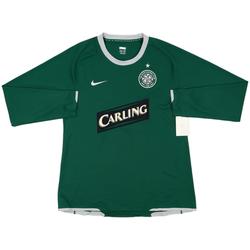 2007-08 Celtic Player Issue Away L/S Shirt (L)