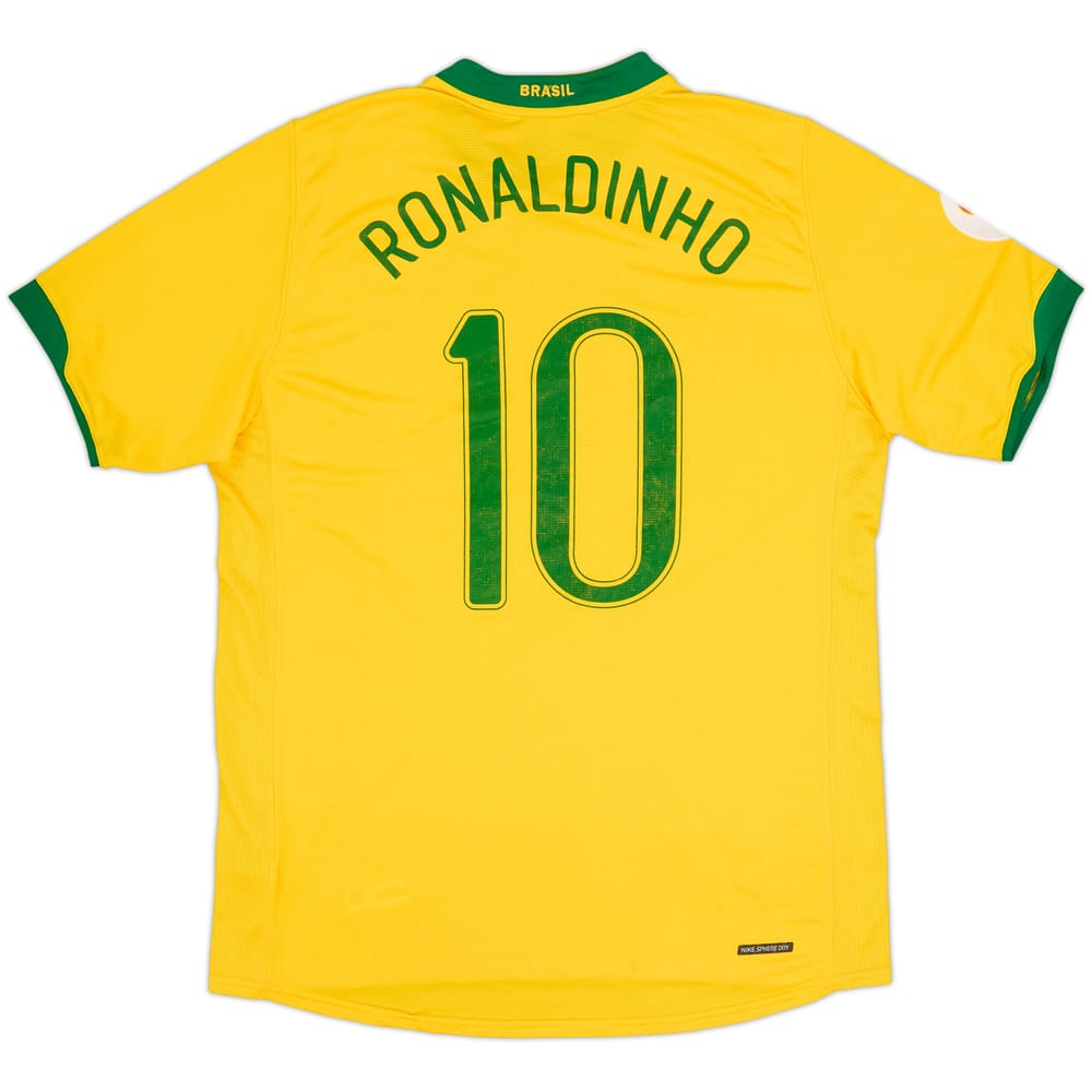 2006-08 Brazil Home Shirt Ronaldinho #10 (L)