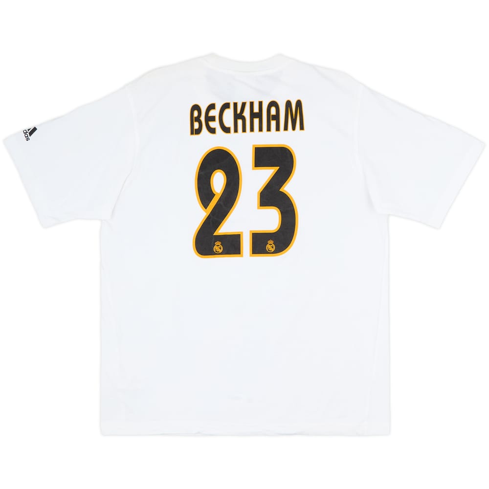 2003-04 Real Madrid adidas Graphic Tee Beckham #23 - 6/10 - (L)