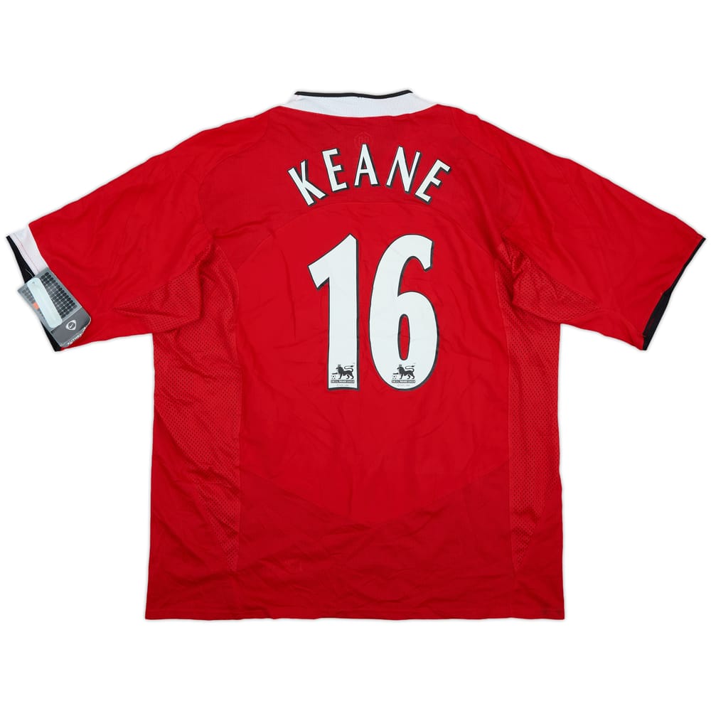 2004-06 Manchester United Home Shirt Keane #16 (XL)