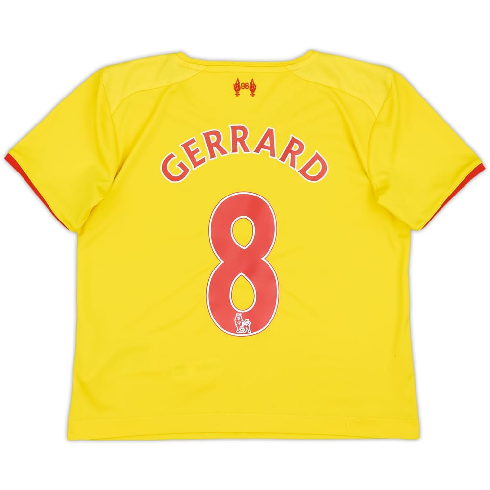 2014-15 Liverpool Away Shirt Gerrard #8 - 9/10 - (4-5 Years)