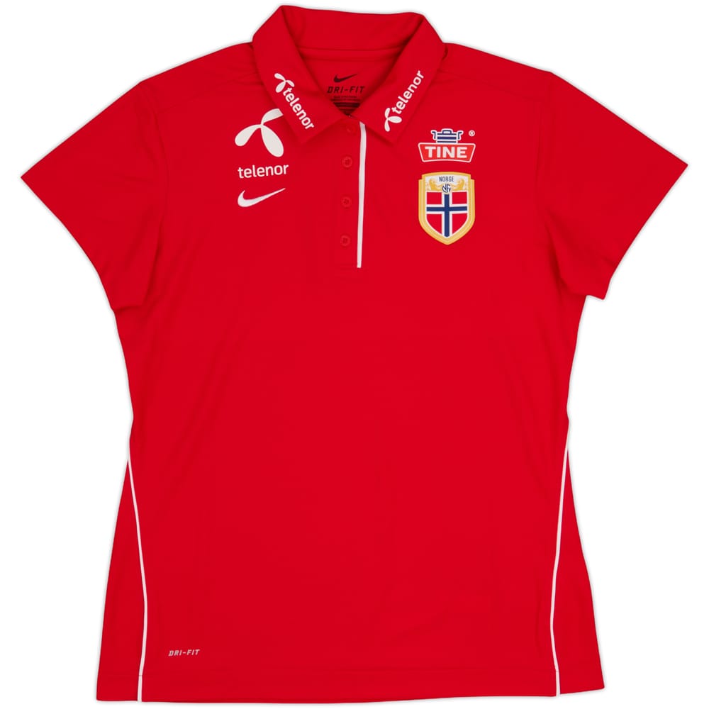 2014-15 Norway Nike Women's Player Issue Polo Shirt #3 - 10/10 - (L)