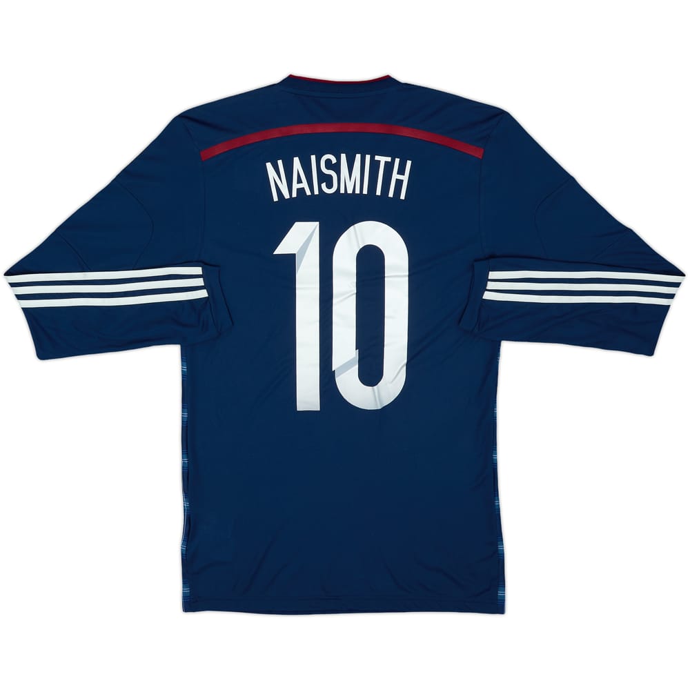 2014-15 Scotland Player Issue Home L/S Shirt Naismith #10 (S)