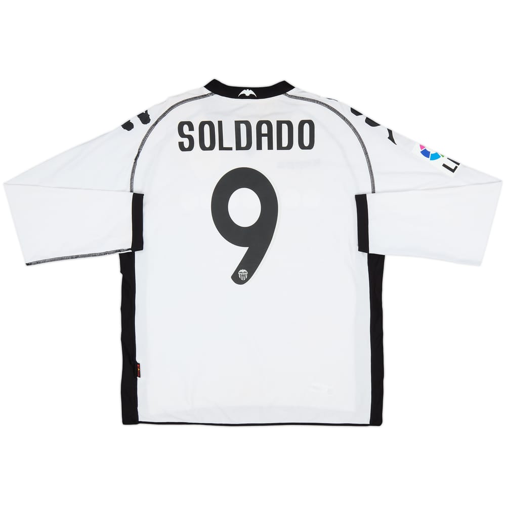 2009-10 Valencia Home L/S Shirt Soldado #9 - 9/10 - (XL)
