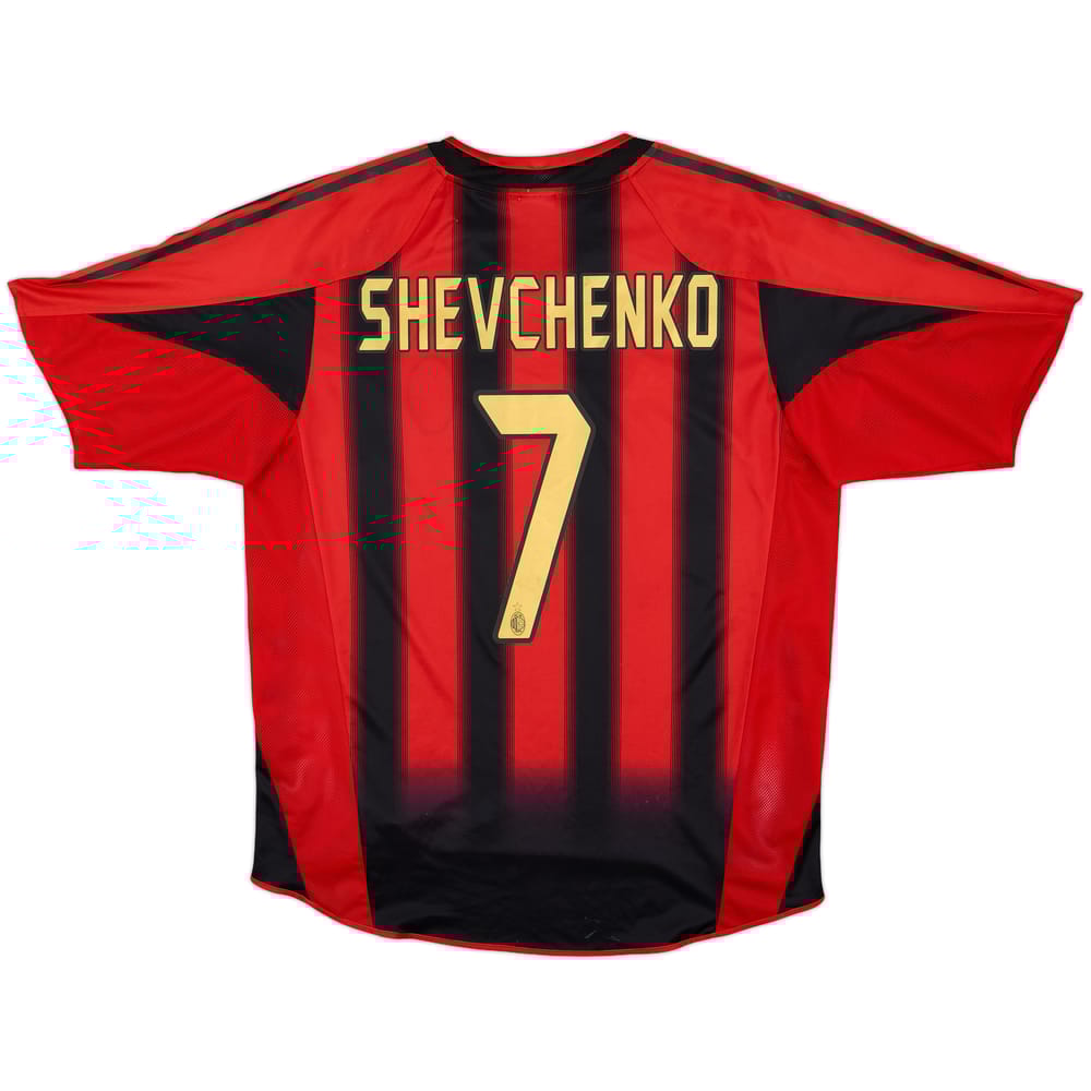 2004-05 AC Milan Home Shirt Shevchenko #7 - 8/10 - (L)