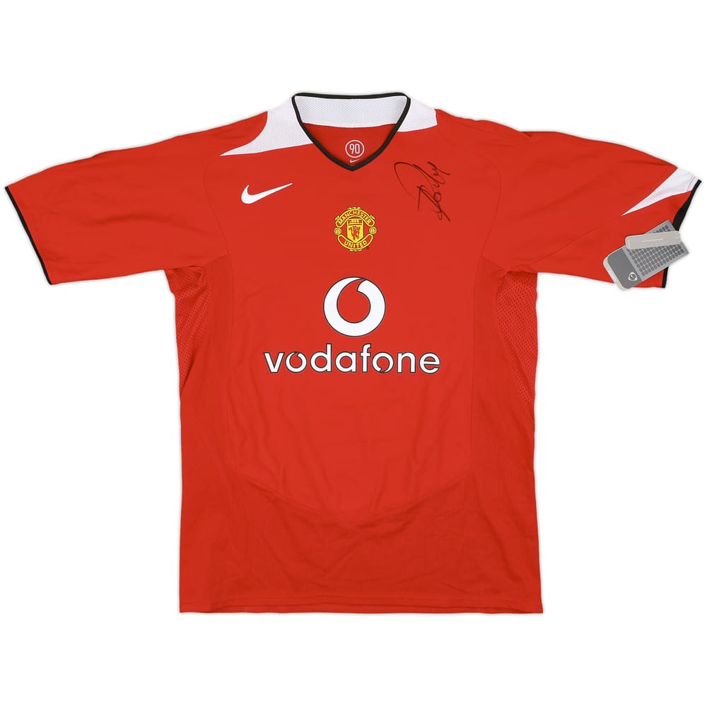 2004-06 Manchester United Signed Home Shirt (L)