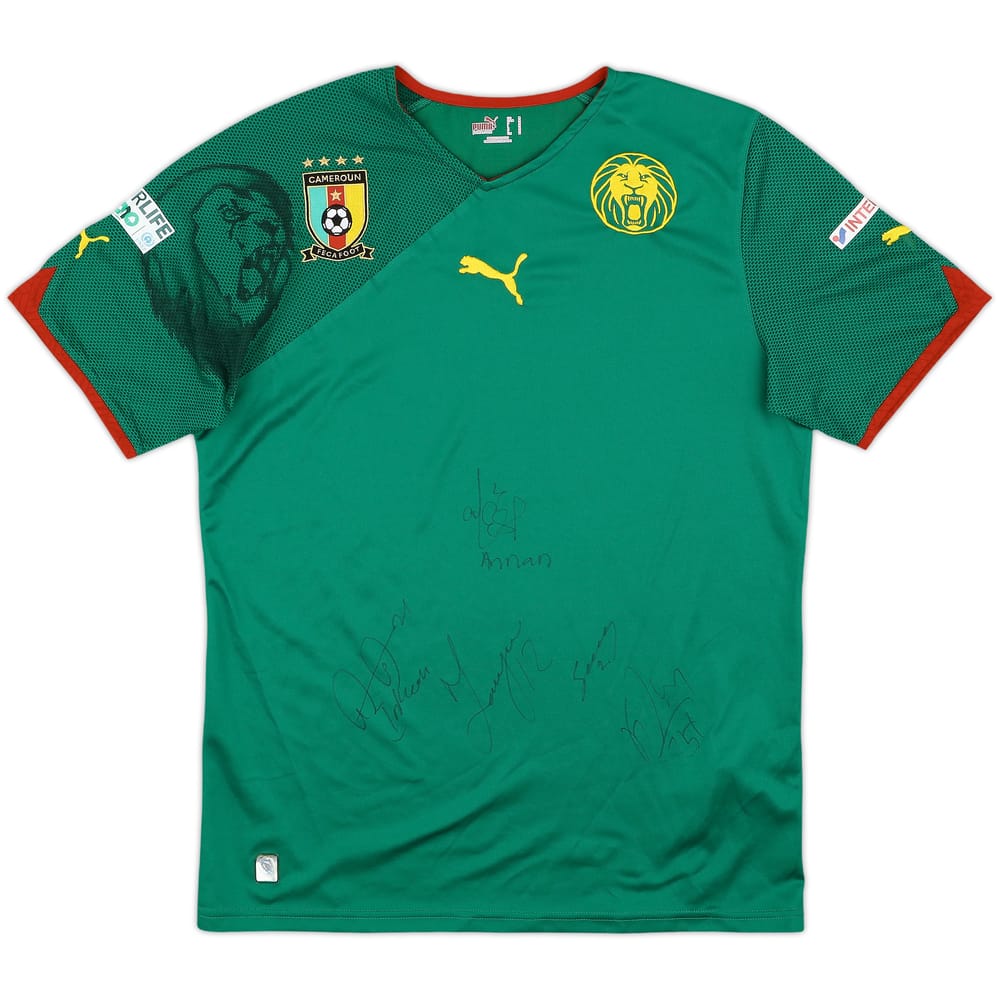 2010-11 Cameroon Signed Home Shirt - 9/10 - (M)