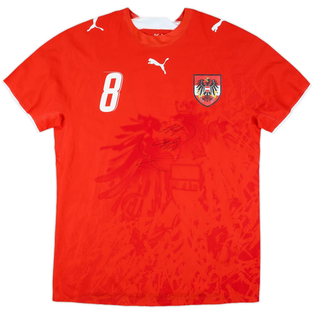 2006-08 Austria Match Issue Signed Home Shirt #8