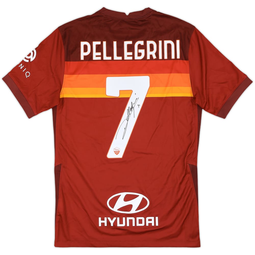 2020-21 Roma Signed Home Shirt Pellegrini #7 - 8/10 - (S)