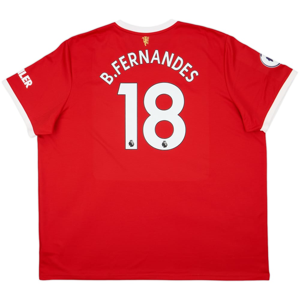 2021-22 Manchester United Home Shirt B.Fernandes #18 - 8/10 - (4XL)