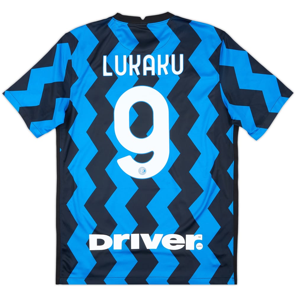 2020-21 Inter Milan Home Shirt Lukaku #9 - 9/10 - (M)