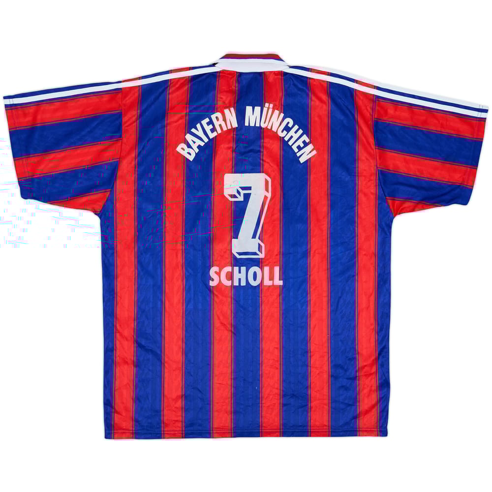 1995-97 Bayern Munich Home Shirt Scholl #7 - 6/10 - (XL)