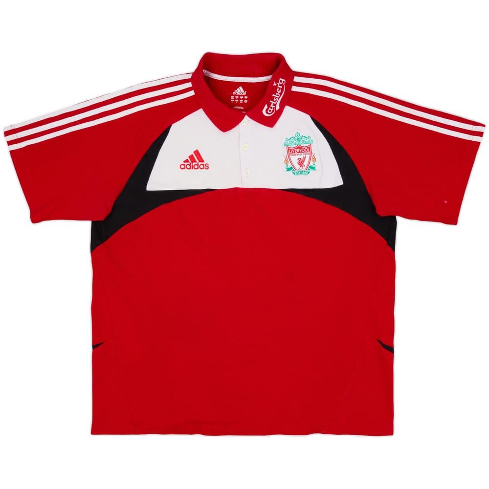 2007-08 Liverpool adidas Polo Shirt - 7/10 - (L/XL)