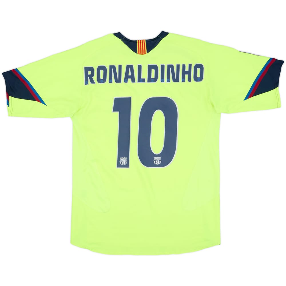 2005-06 Barcelona Away Shirt Ronaldinho #10 - 8/10 - (M)