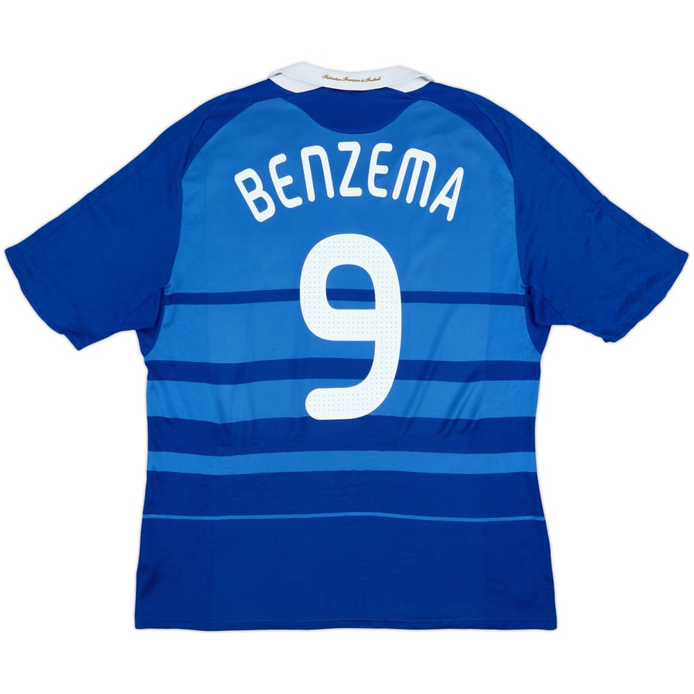 2008-09 France Home Shirt Benzema #9 - 8/10 - (L)
