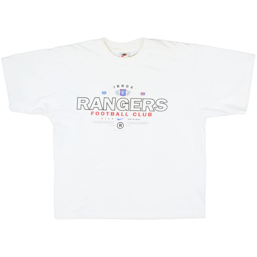 1997-99 Rangers Nike Cotton Tee - 6/10 - (L)