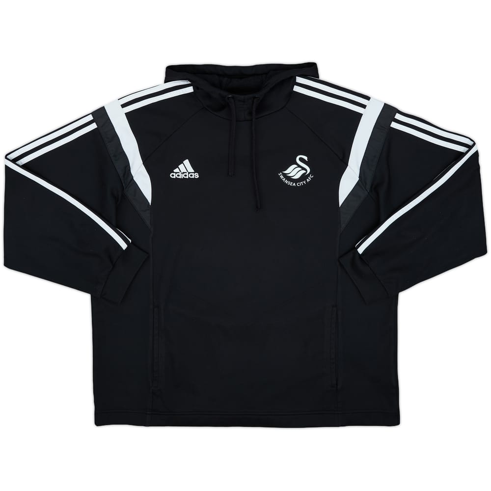 2014-15 Swansea adidas Hooded Sweat Top - 8/10 - (XL)