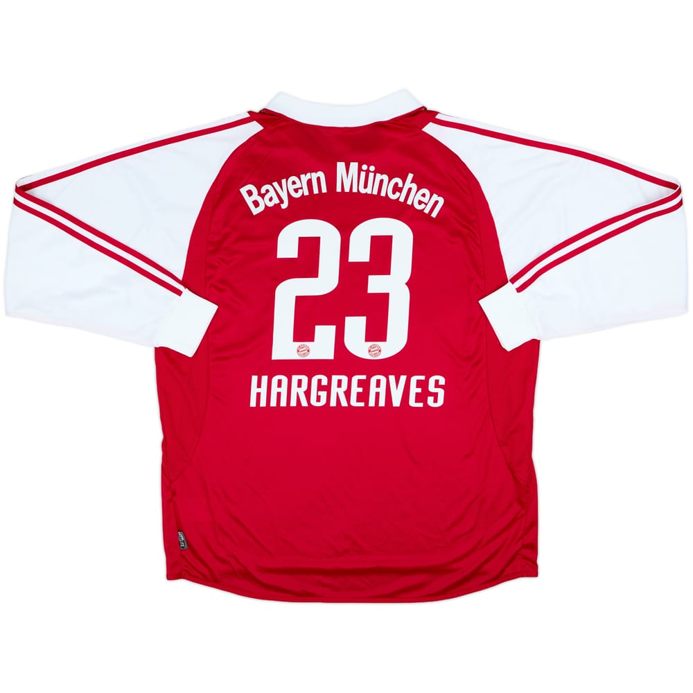 2004-05 Bayern Munich Home L/S Shirt Hargreaves #23 - 8/10 - (XL)
