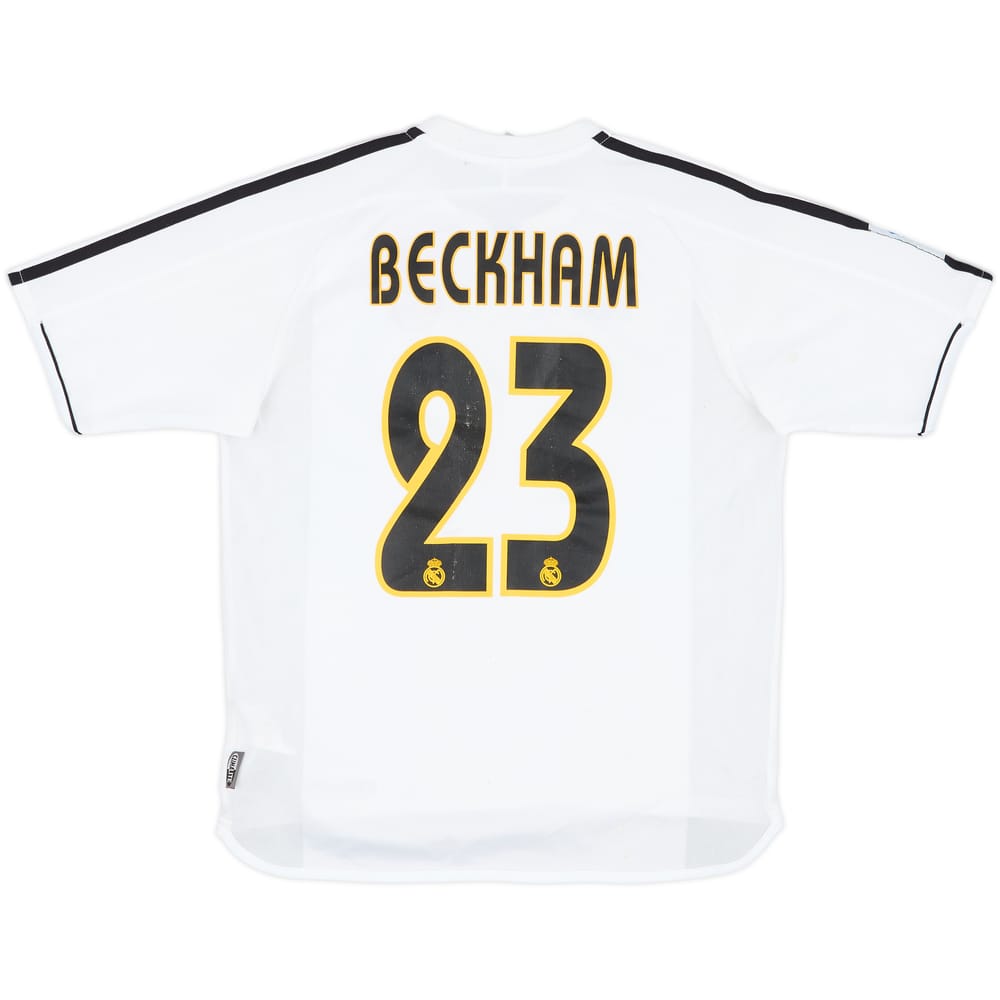 2003-04 Real Madrid Home Shirt Beckham #23 - 5/10 - (XL.Boys)