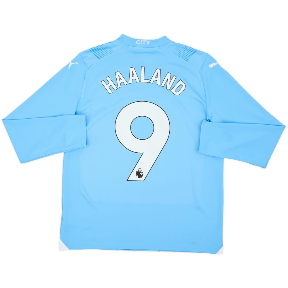2023-24 Manchester City Home L/S Shirt Haaland #9 - 10/10 - (XL.Boys)