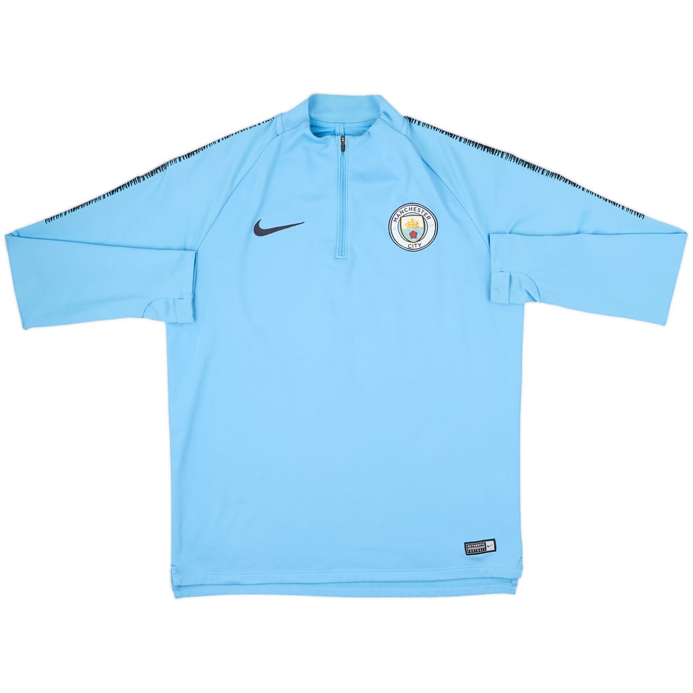 2017-18 Manchester City Nike 1/4 Zip Drill Top - 7/10 - (L)