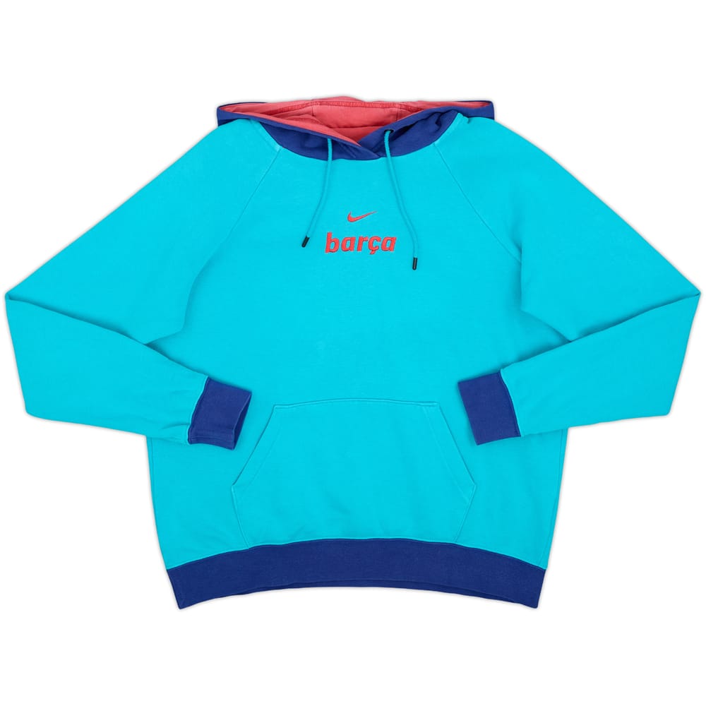 2021-22 Barcelona Nike Hooded Sweat Top - 7/10 - (M)