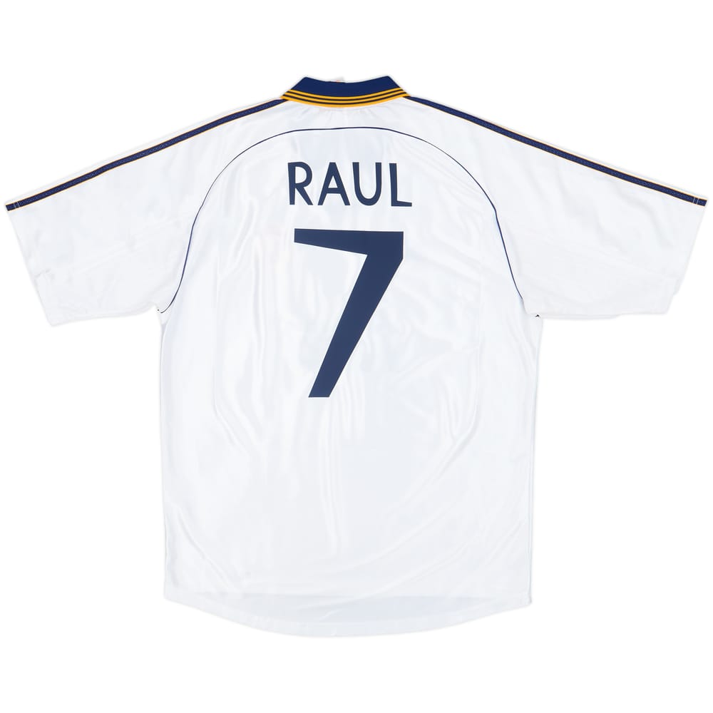1998-00 Real Madrid Home Shirt Raul #7 - 8/10 - (L)