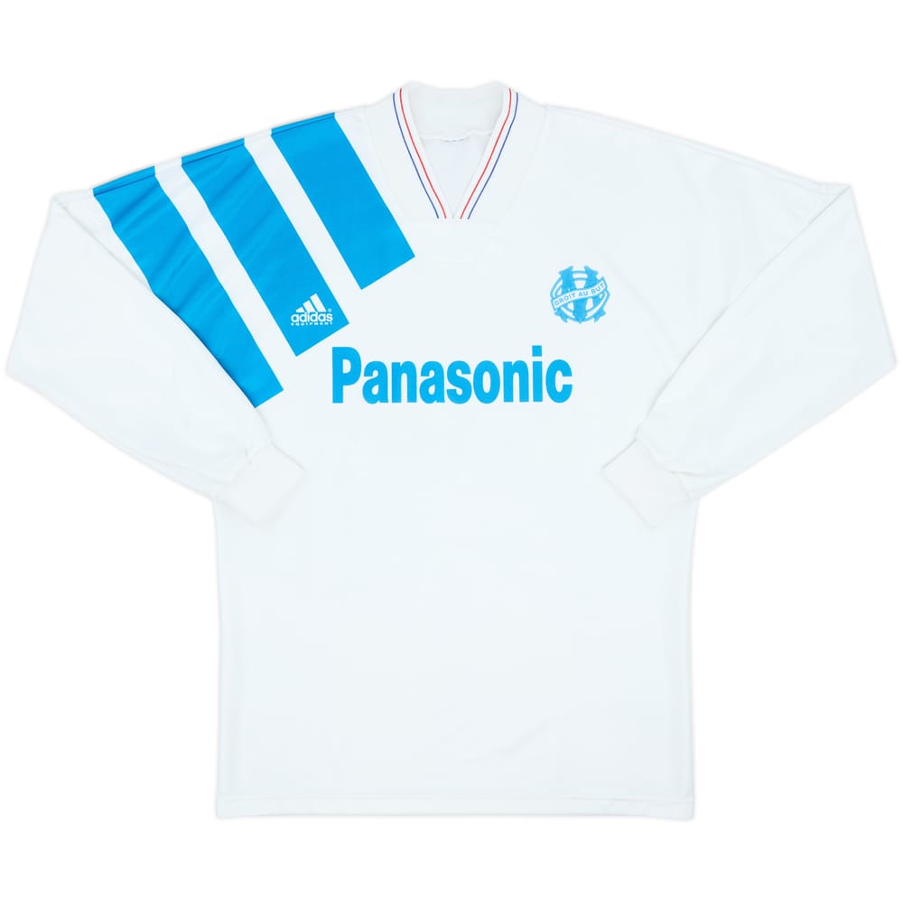 1991-92 Olympique Marseille Home L/S Shirt - 9/10 - (L)