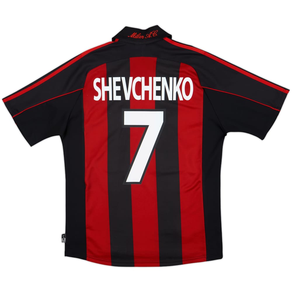 2000-02 AC Milan Home Shirt Shevchenko #7 - 8/10 - (M)