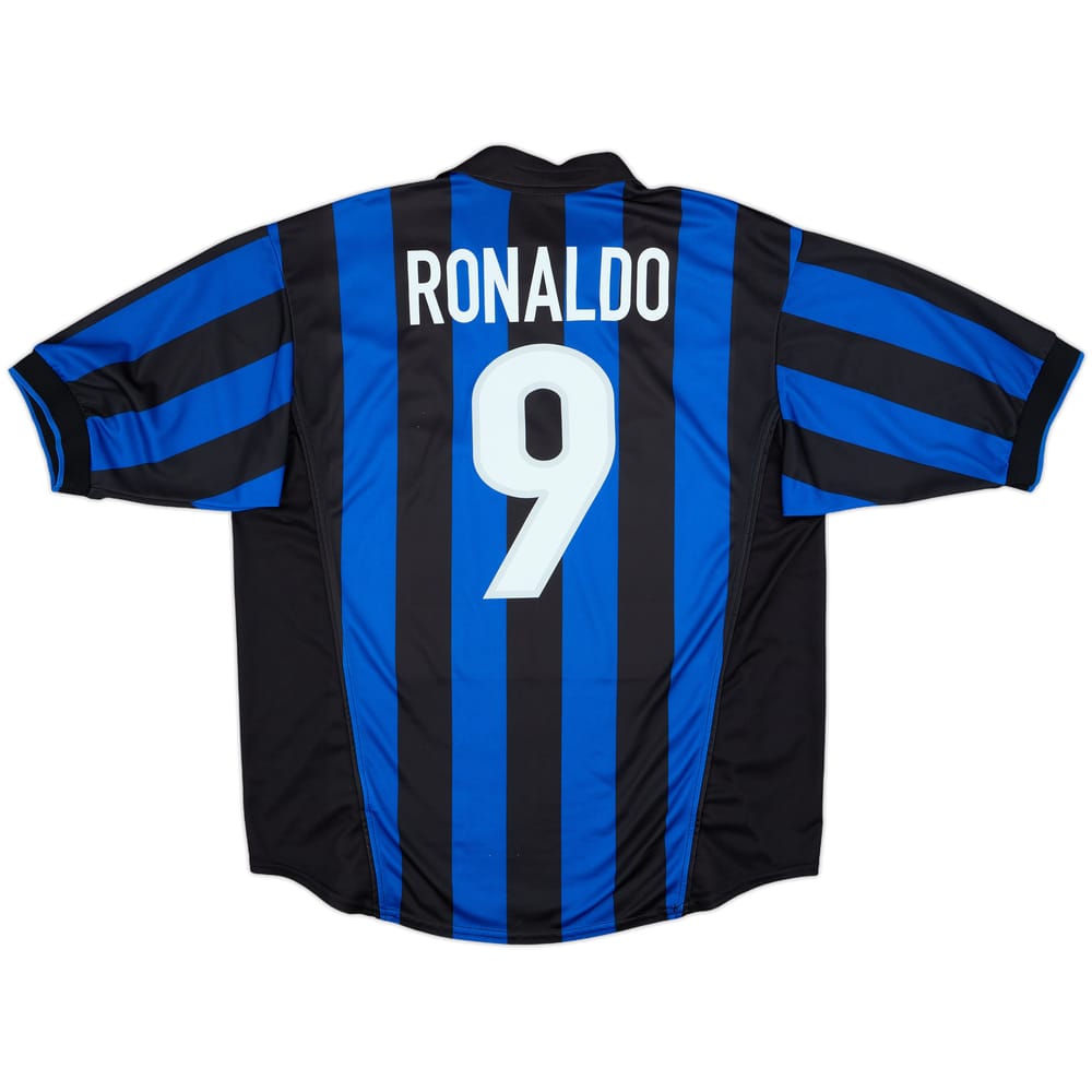 1998-99 Inter Milan Home Shirt Ronaldo #9 - 9/10 - (L)