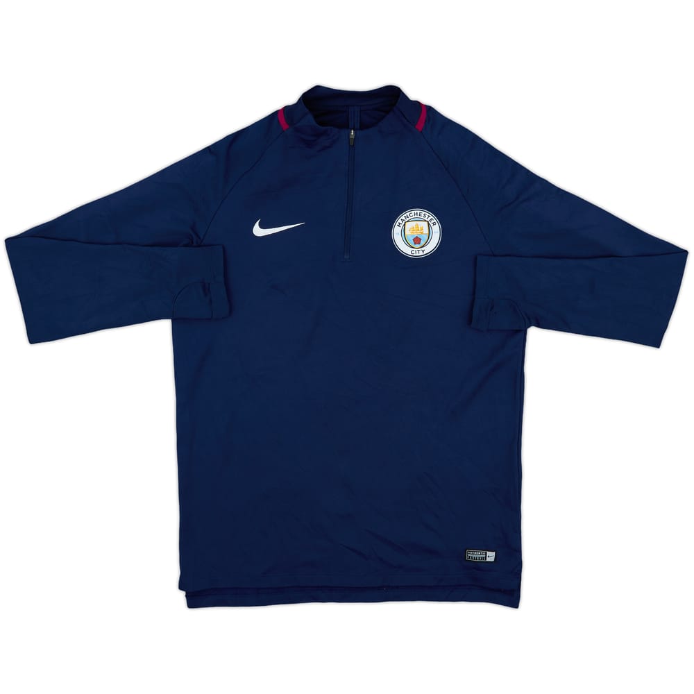 2017-18 Manchester City Nike 1/4 Zip Drill Top - 8/10 - (M)