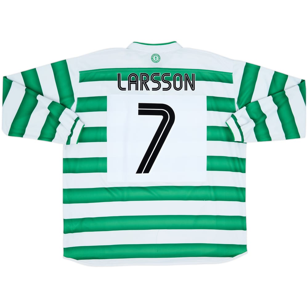 2003-04 Celtic Home L/S Shirt Larsson #7 - 6/10 - (XXL)