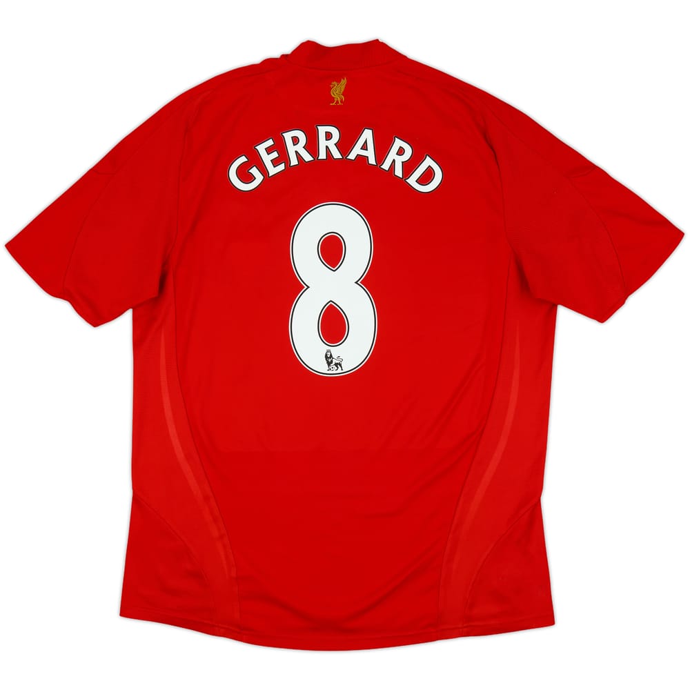 2008-10 Liverpool Home Shirt Gerrard #8 - 7/10 - (XL)