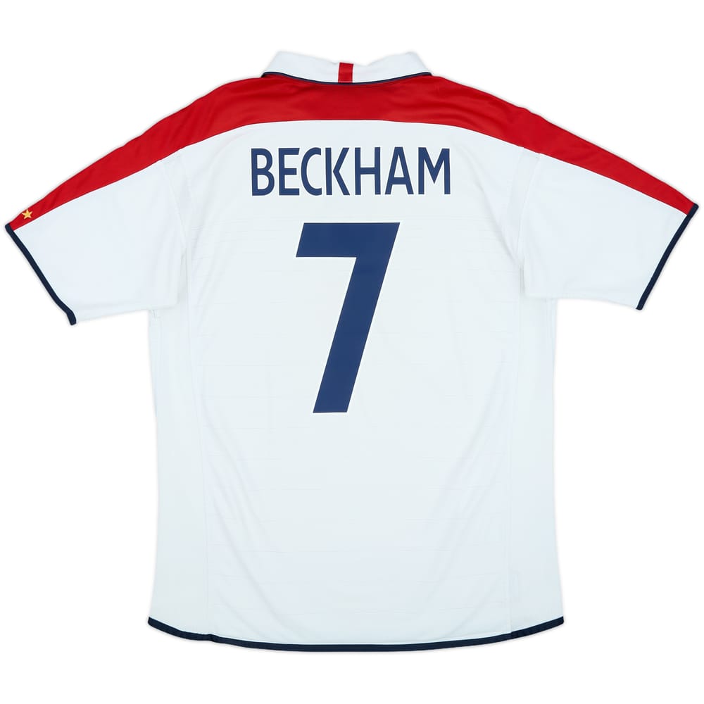 2003-05 England Home Shirt Beckham #7 - 6/10 - (L)