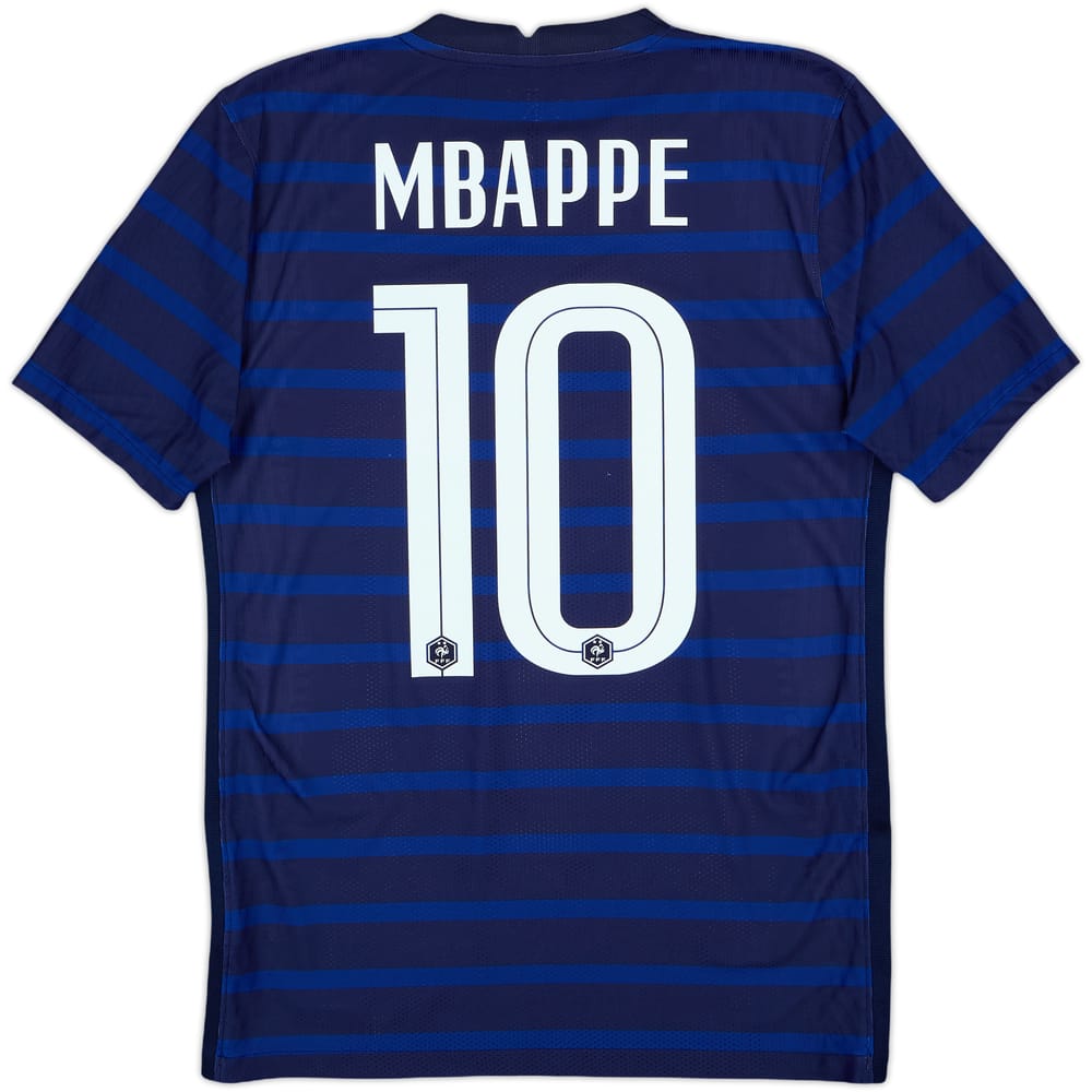 2020-21 France Authentic Home Shirt Mbappe #10 - 10/10 - (S)