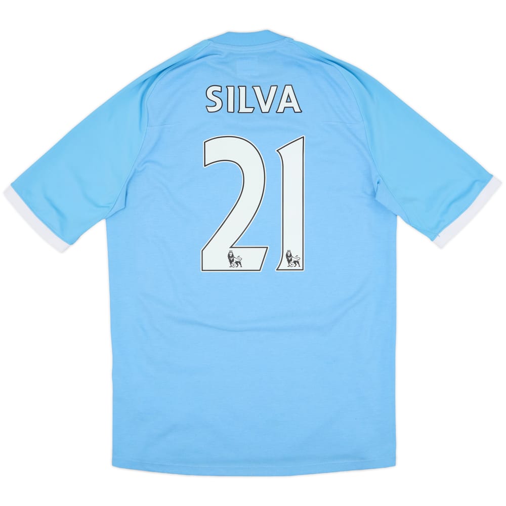 2010-11 Manchester City Home Shirt Silva #21 - 6/10 - (S)