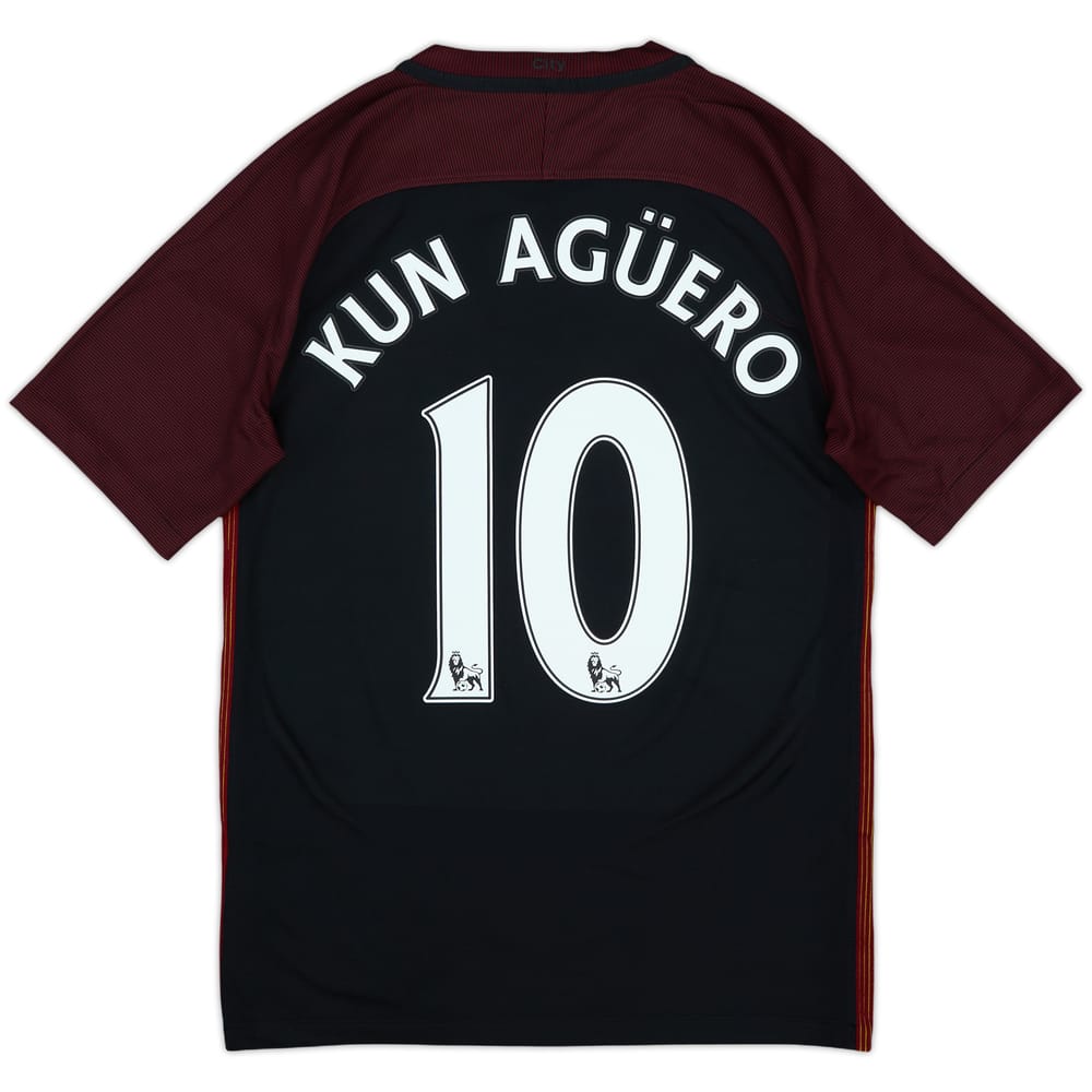 2016-17 Manchester City Away Shirt Kun Aguero #10 - 8/10 - (S)