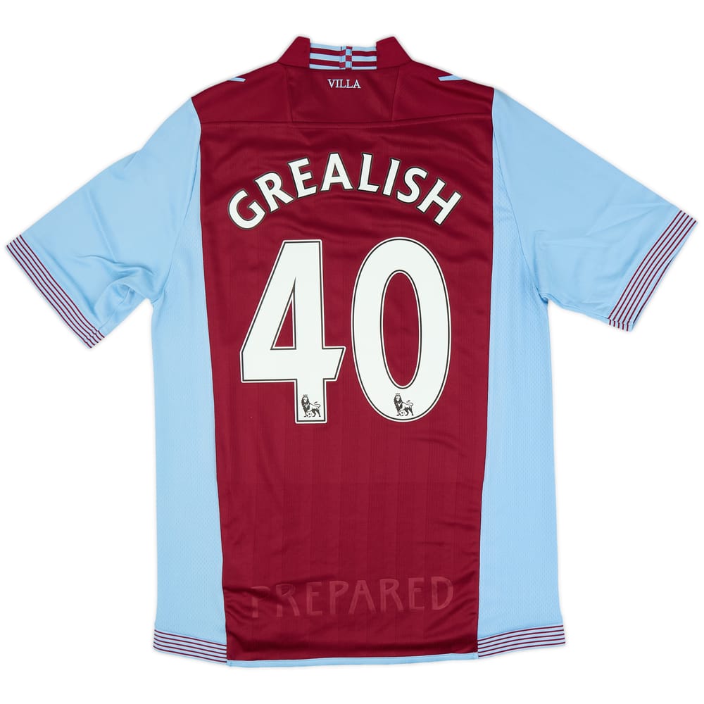 2013-14 Aston Villa Home Shirt Grealish #40 (S)