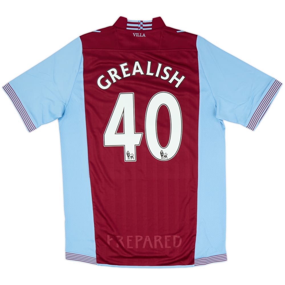2013-14 Aston Villa Home Shirt Grealish #40 (L)