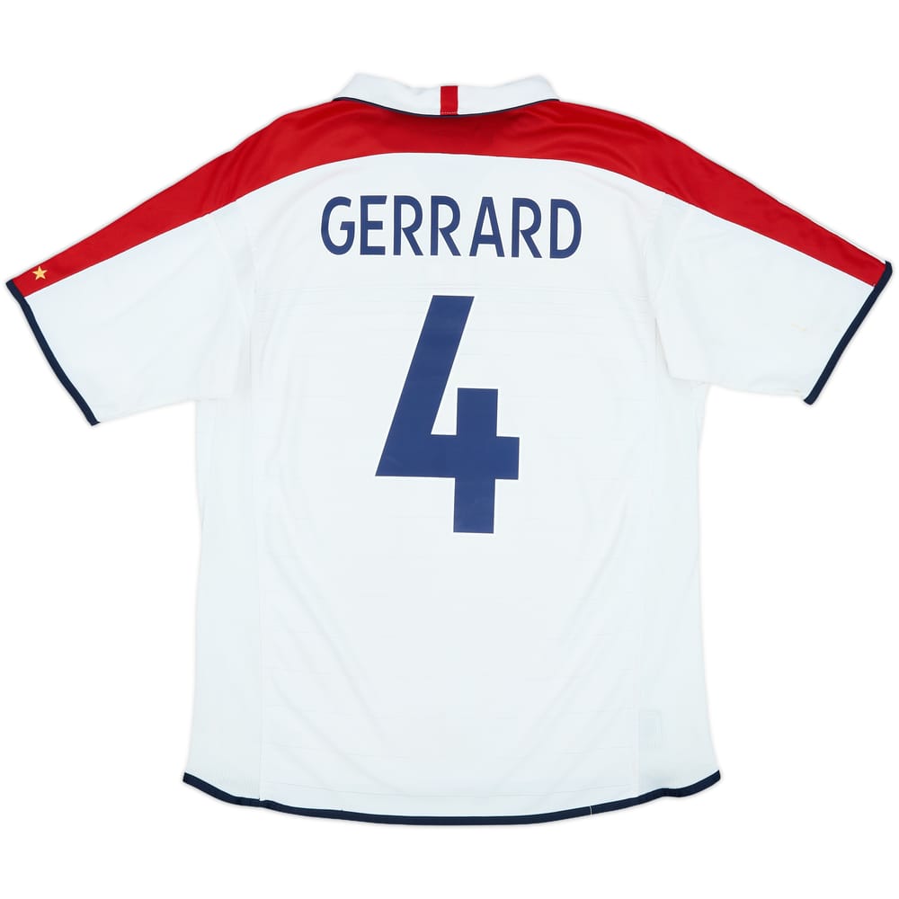 2003-05 England Home Shirt Gerrard #4 - 5/10 - (L)