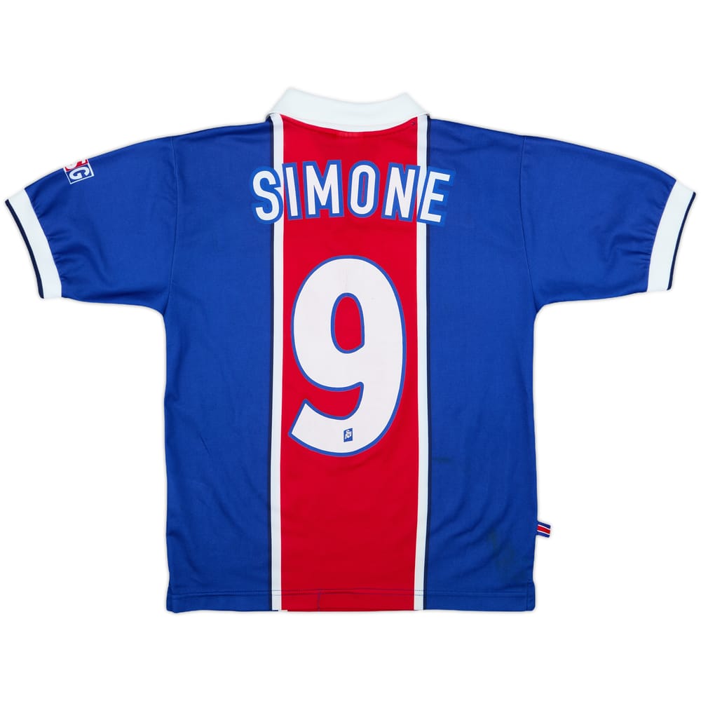 1997-98 Paris Saint-Germain Home Shirt Simone #9 - 8/10 - (L.Boys)