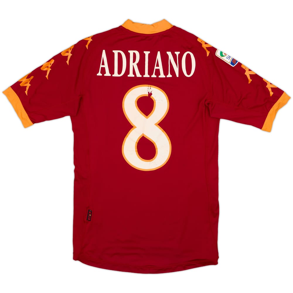 2010-11 Roma Home Shirt Adriano #8 - 5/10 - (S)