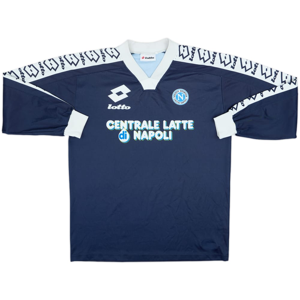 1996-97 Napoli Lotto Training L/S Shirt - 6/10 - (L)