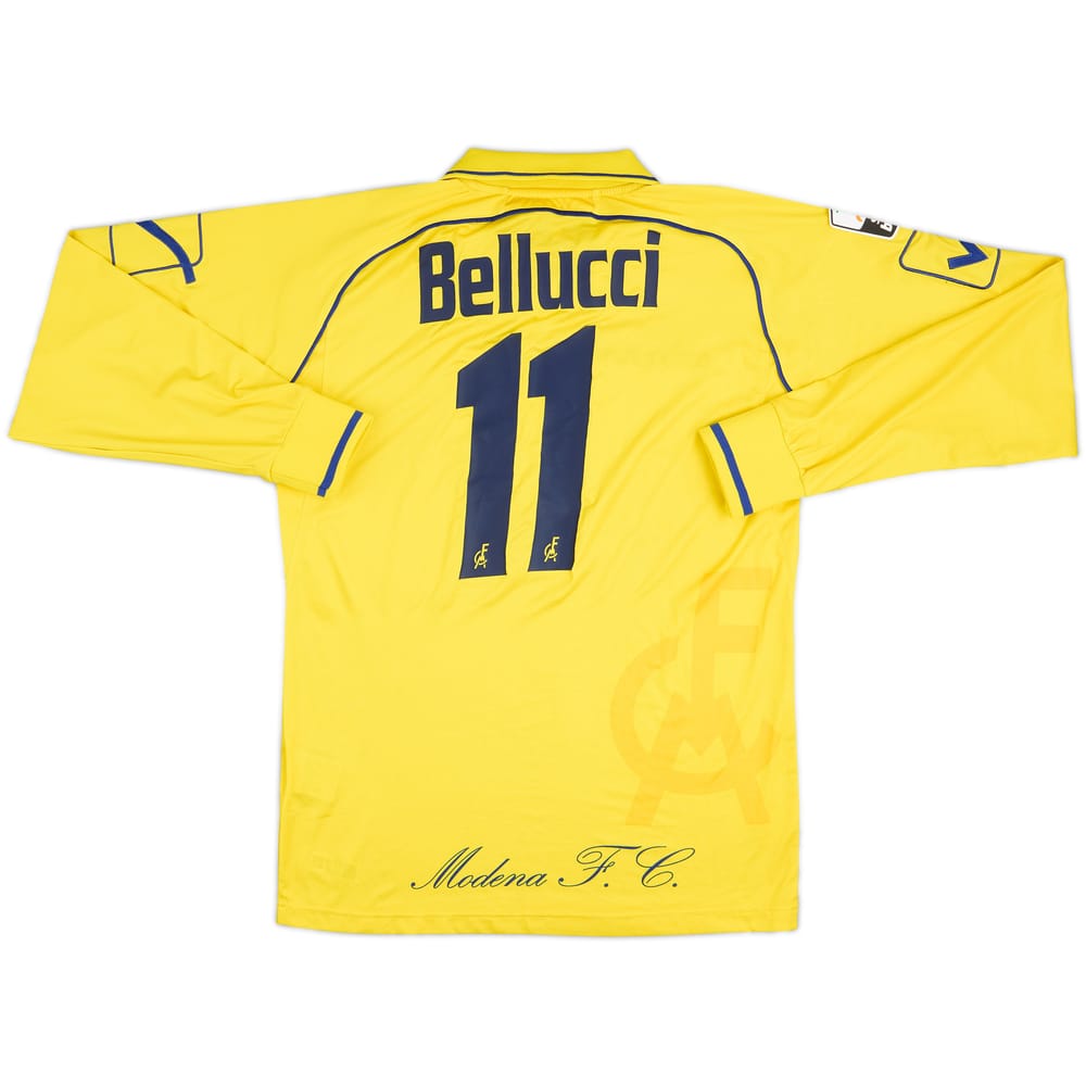 2010-11 Modena Match Issue Home L/S Shirt Bellucci #11