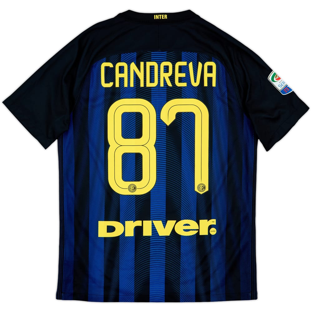 2016-17 Inter Milan Home Shirt Candreva #87 - 6/10 - (M)
