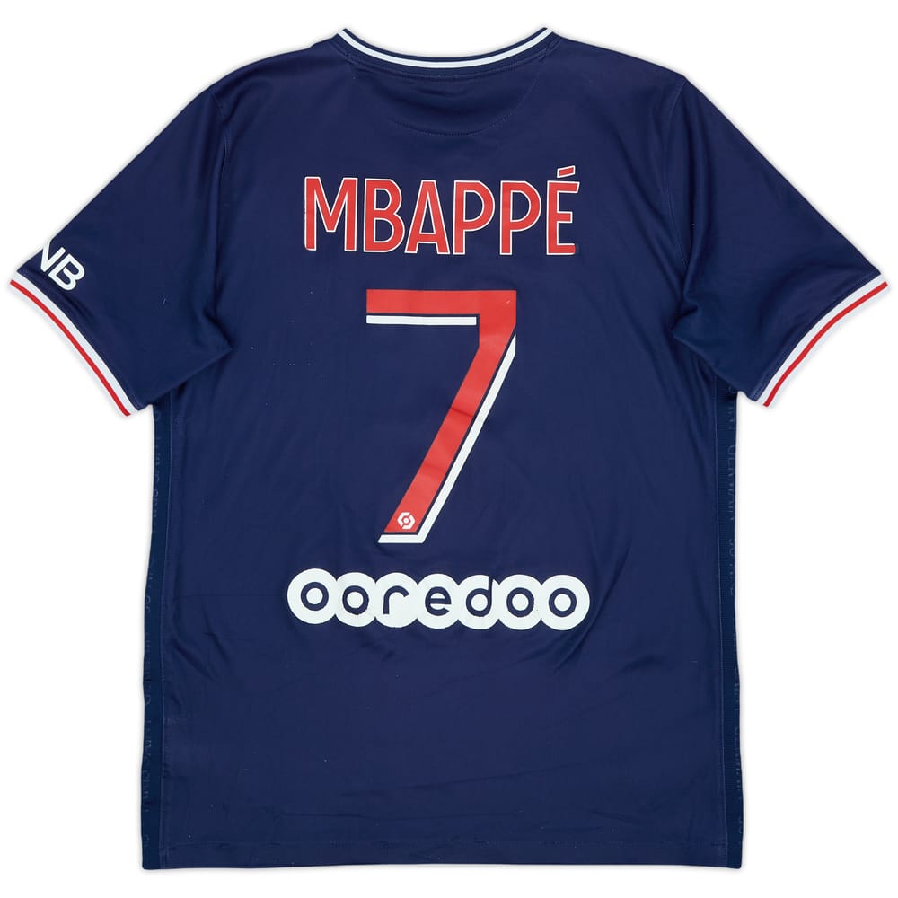 2020-21 Paris Saint-Germain Home Shirt Mbappe #7 - 5/10 - (XL.Boys)
