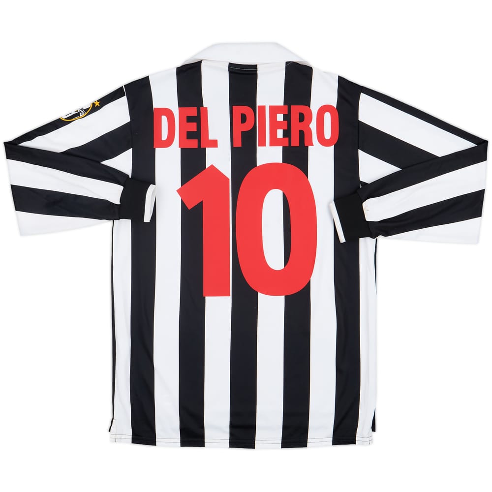 1998-99 Juventus Home L/S Shirt Del Piero #10 - 6/10 - (XL.Boys)